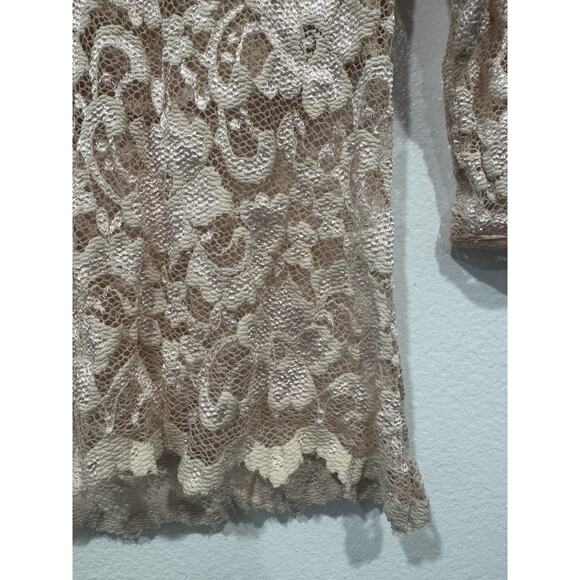 Ann Ferriday Sheer Lace Top Womens One Size Whimsigoth Victorian 90s Y2K Look - Picture 8 of 12